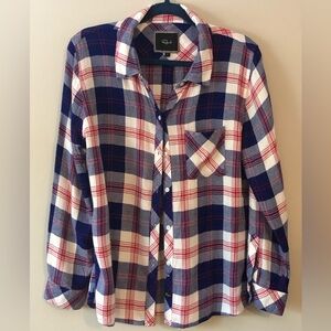Rails Hunter Navy, Red and White Plaid Button Up